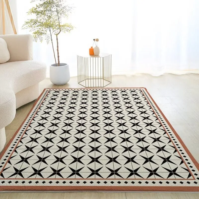 سجادة منطقة الطباعة الهندسية المجردة مع ألوان الباستيل الناعمة سجادة أرضية لغرفة المعيشة وغرفة النوم سجادة بسيطة حديثة للمنزل ديسمبر #2