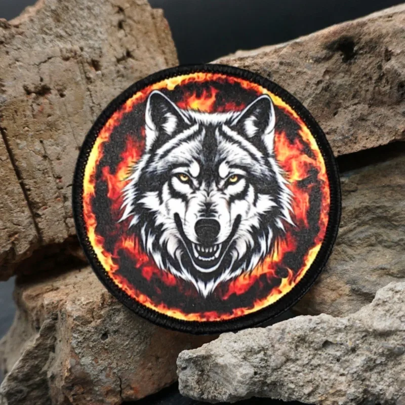 2026 Neuer Wolf King Taktischer Aufnäher, militärisches Moralabzeichen, Armband, für Kleidung, Hüte, Rucksäcke, taktische Ausrüstung