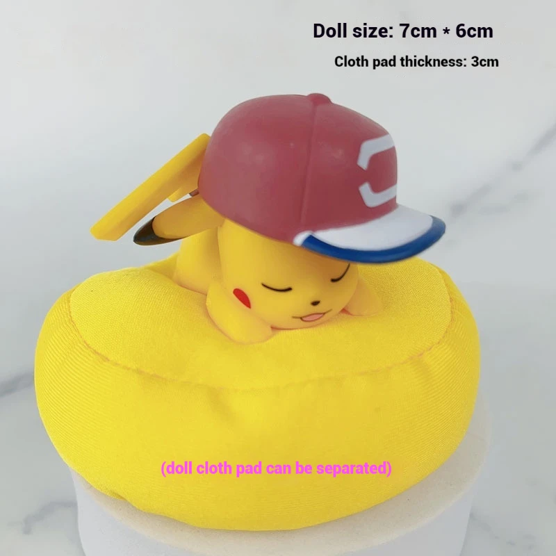 Pok é Mon Sleeping Position Series Garage Kit Trendy Play Pikachu Car Doll Decoration Children Couples Holiday Birthday Gifts