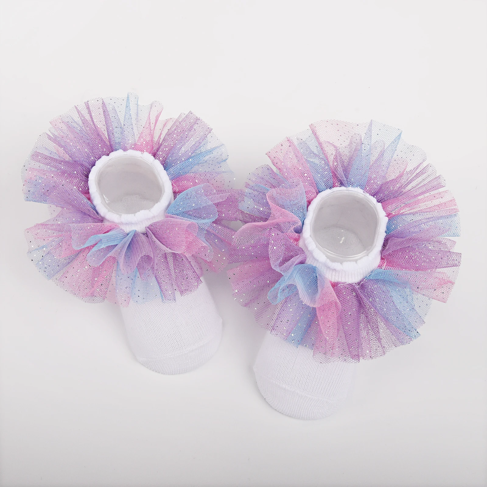 Chaussettes princesse en dentelle pour filles, à volants, pour bébés/tout-petits/petites filles