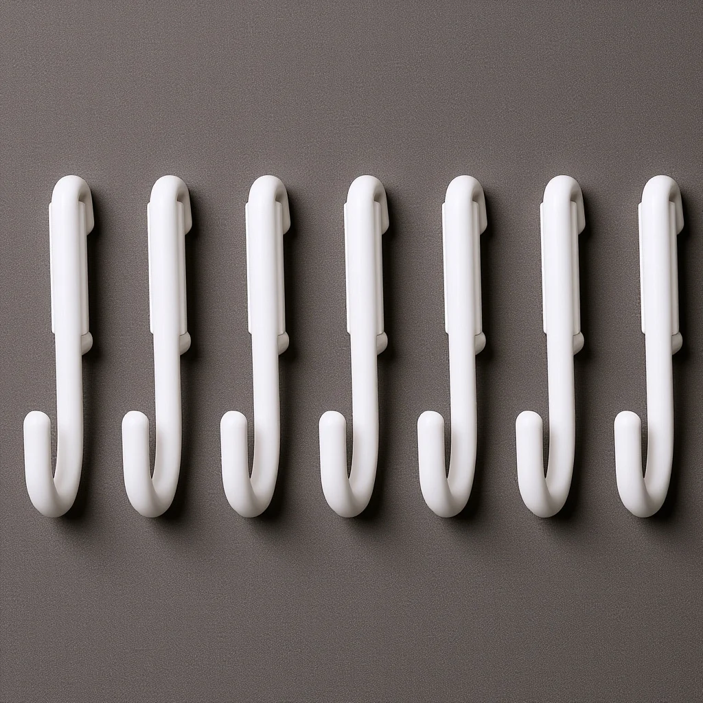 

7 Pcs Hook Pegboard Shelving Hooks Hole for Bins White Desk Wall Organizer Small