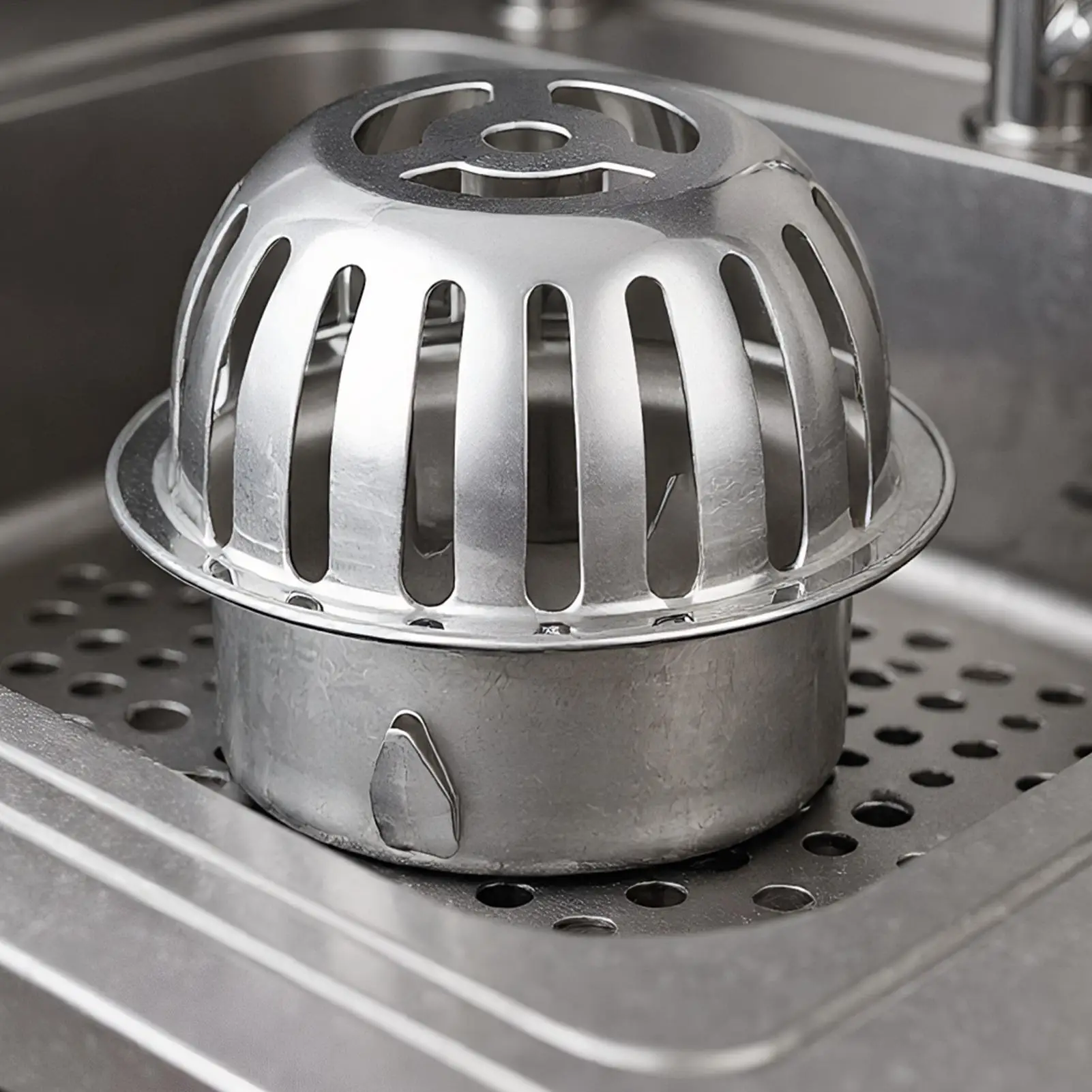 

Купол Сливная крышка Напольный фильтр для раковины Купол Уловитель волос Очиститель из нержавеющей стали для подвала Ванная комната Двор Сад Балкон