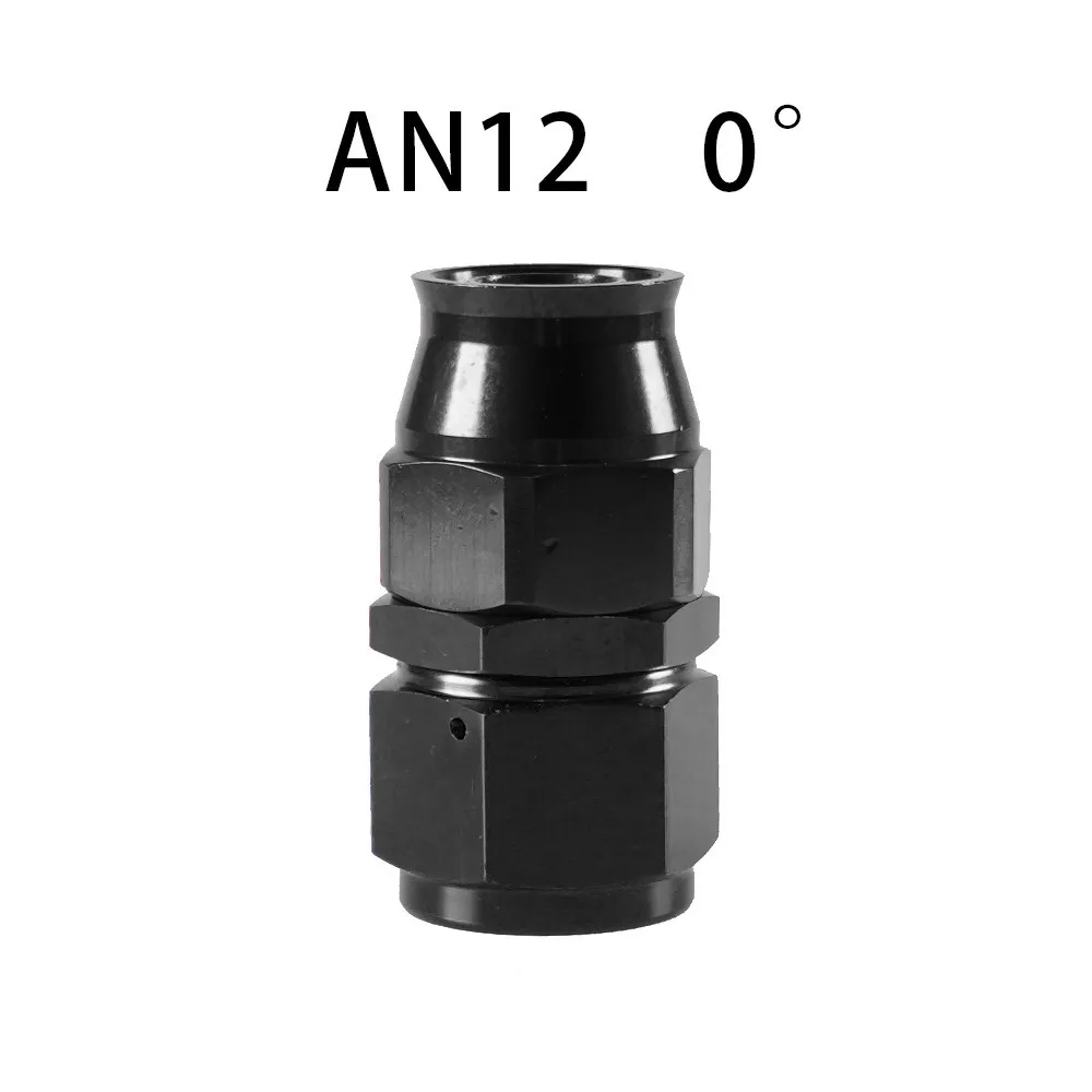 AN4/6/8/10/12 Recht 0 ° /45 ° /90 ° /120 ° /180 °   Graad PTFE olie brandstof draaibare slanguiteinde olie slanguiteinde adapterset zwart