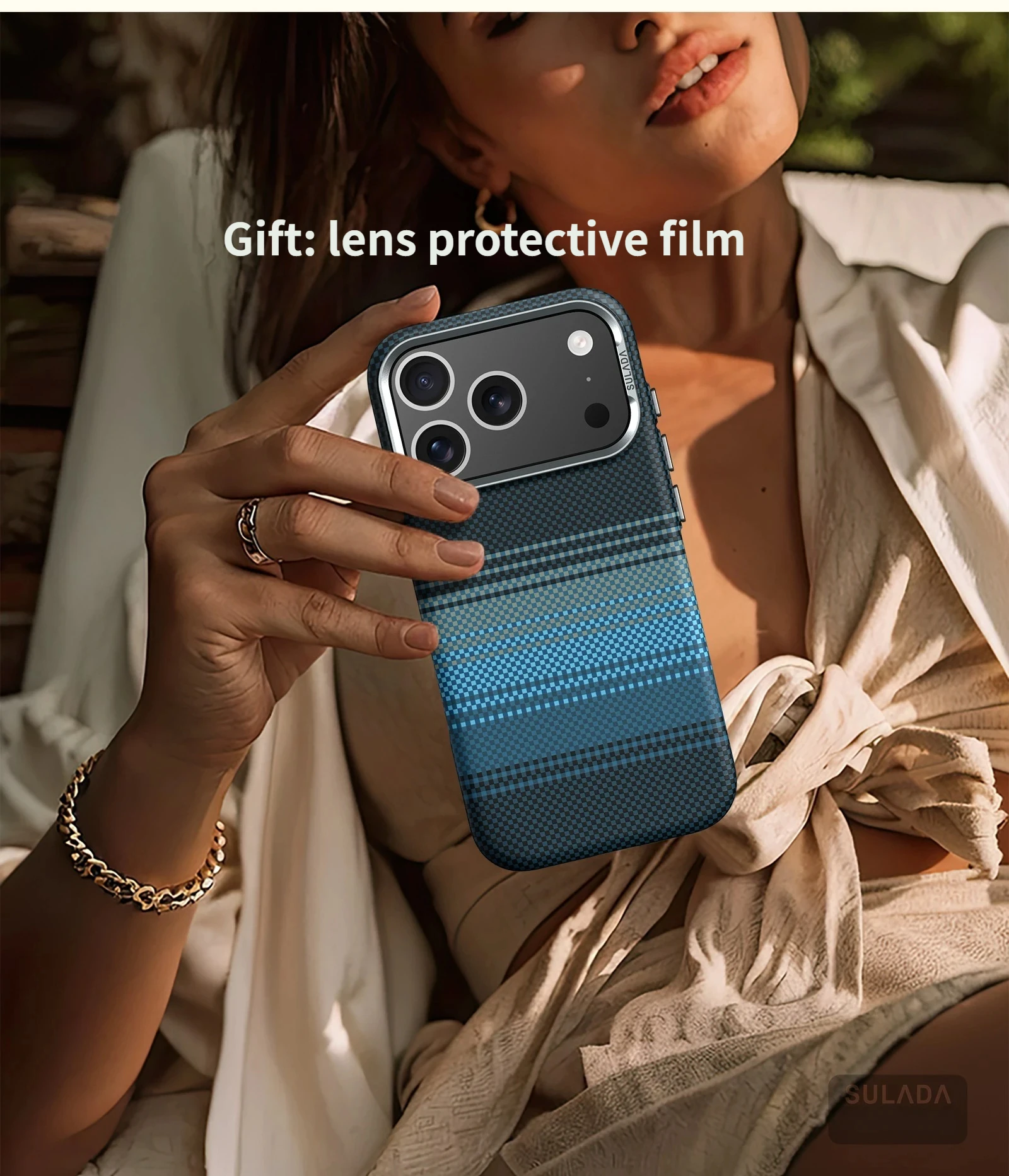 Ultra-Thin Magnetic Phone Case for Apple iPhone 17pro Max/17pro Kevlar Texture Carbon Fiber Design Compatible with 16 pro Max/MA