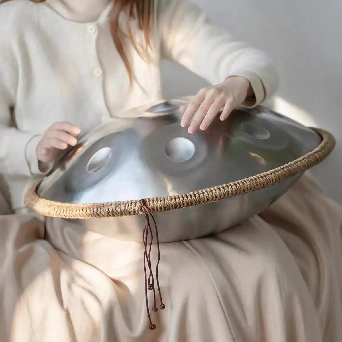 22 Inch Handpan Drum D Minor Percussion Instrument with Stand & Mallets