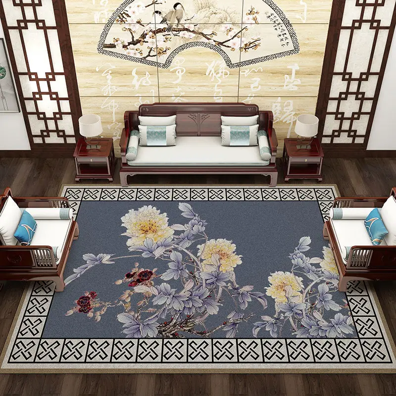 

Chinese Painting 3D Printed Carpets for Living Room Home Decoration Large Area Rugs Bedroom Coffee Tables Floor Mat Light Luxury