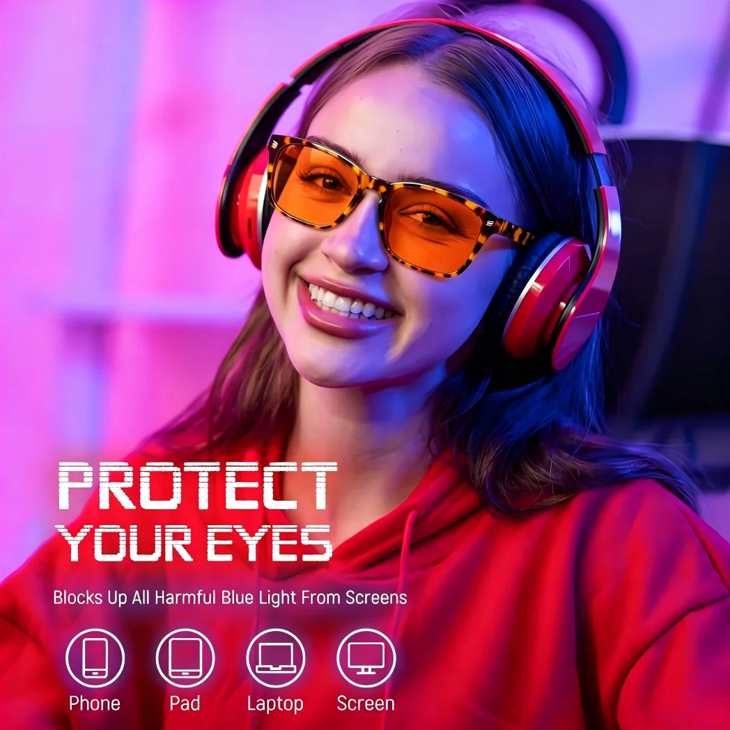 VOPHA Blaulichtfilter-Brille für Computer, Lesen, Gaming, Fernsehen und Smartphones für Damen und Herren S70