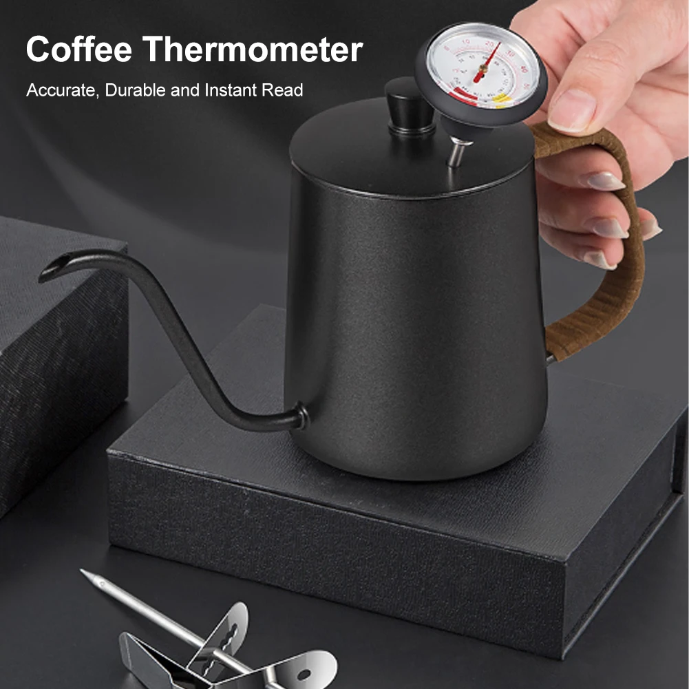 1PCS Kitchen Probe Thermometer Stainless Steel Temperature Monitor 0~100℃ Milk Coffee Food Gauge Home Kitchen Cooking Tools