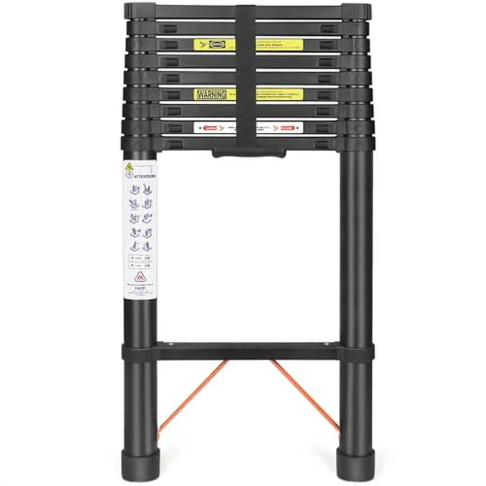 

13FT Multi-Purpose Collapsible Extension Ladder with Non-Slip Surface and Foldable Design