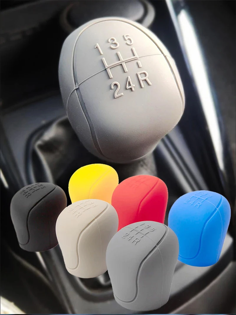 1PC Manuelle 5/6-geschwindigkeit Auto Innen Zubehör Auto Silikon Schaltknauf Abdeckung Shift Nicht-Slip auto Innen Zubehör – Detail 1