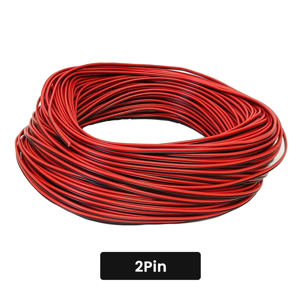 1m-50m 22AWG Led Wire Cable 2Pin/3Pin/4Pin/5Pin/6Pin Electric Power Wire For WS2812B WS2811 5050 2835 5730 LED Strip Light Car