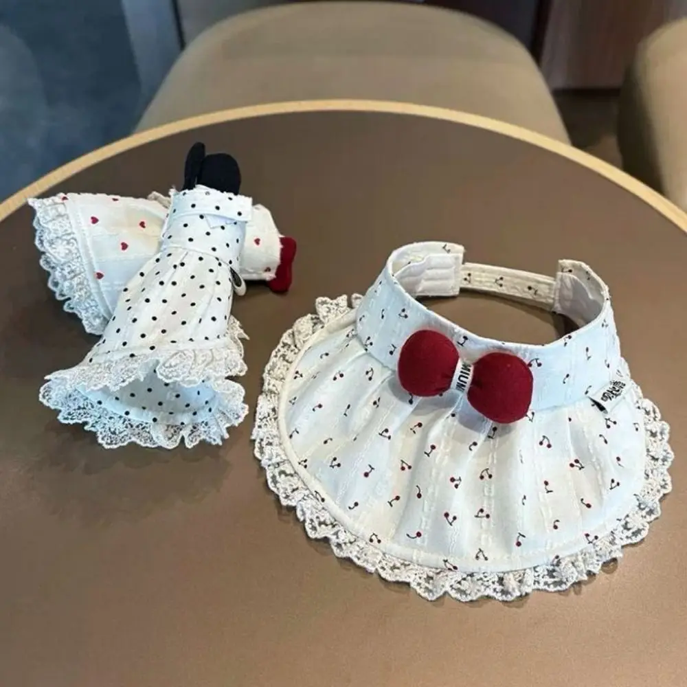 

Lace Trim Sun Visor Hat Adjustable Breathable Empty Top Sun Hat Red Bowknot Hollow Top Large Brim Sun Visor Hat Baby Protection