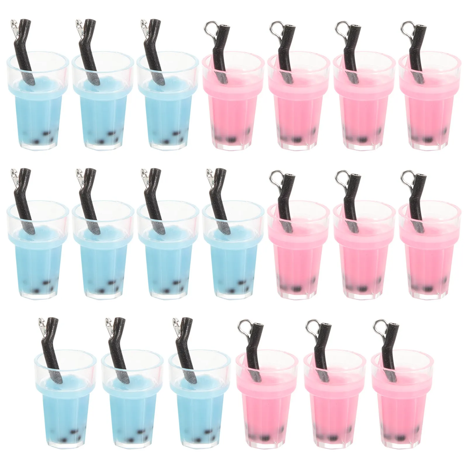 

20Pcs Milk Tea Cup Resin Charms DIY Pendant Hanging Jewelry Making Necklace Keychain Bracelet Craft Accessories