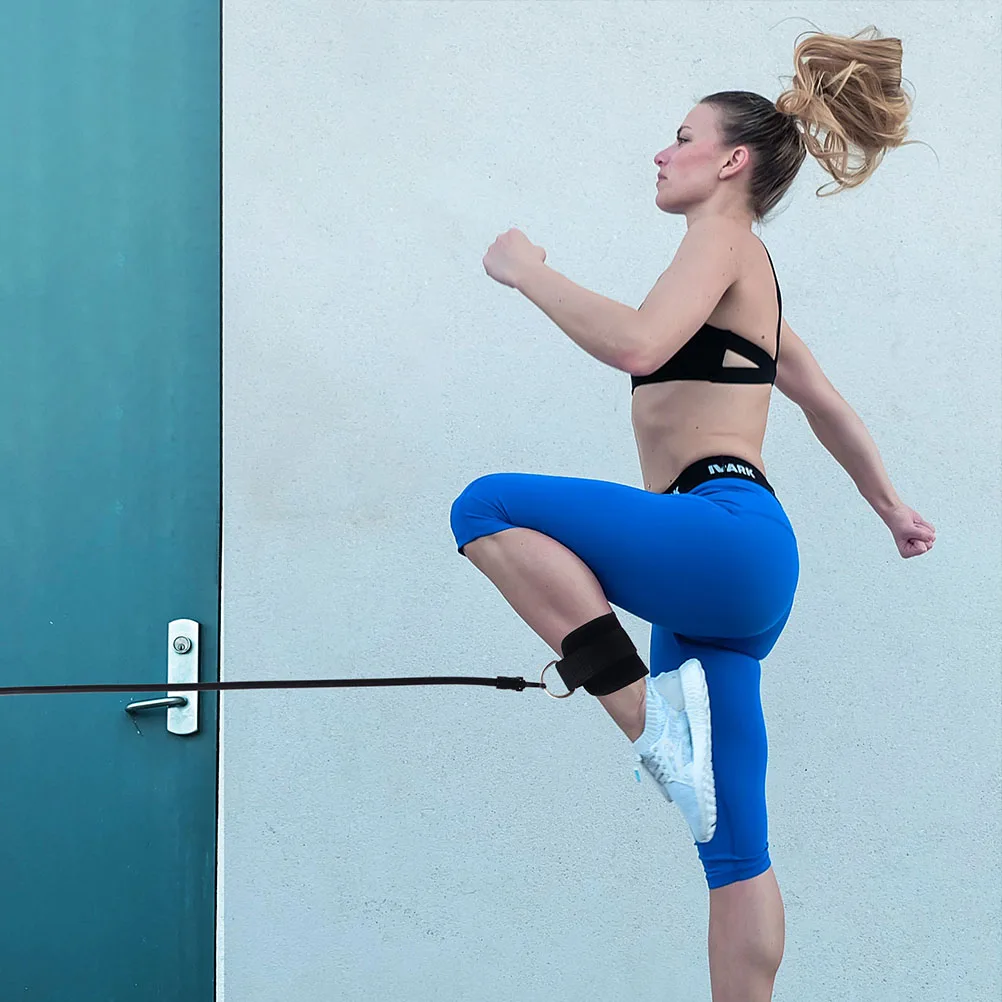 

1 set Fitness B Ankle Strap Leg Training Adjustable Tension Rope Foot Foot Ring Buckle Ring Buckle Sports Equipment