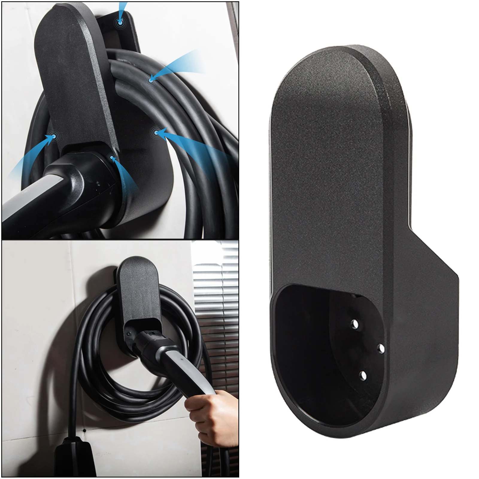 For Tesla Model 3 S X Y 2017-2023 Car Charging Cable Organizer Wall Mount Connector Bracket Charger Holder