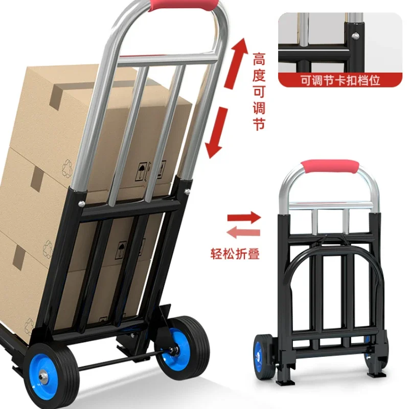 For Hand Buggy Folding Carrying Home Tool Trailer Shopping Shopping Trolley Portable Luggage Small Lever Car