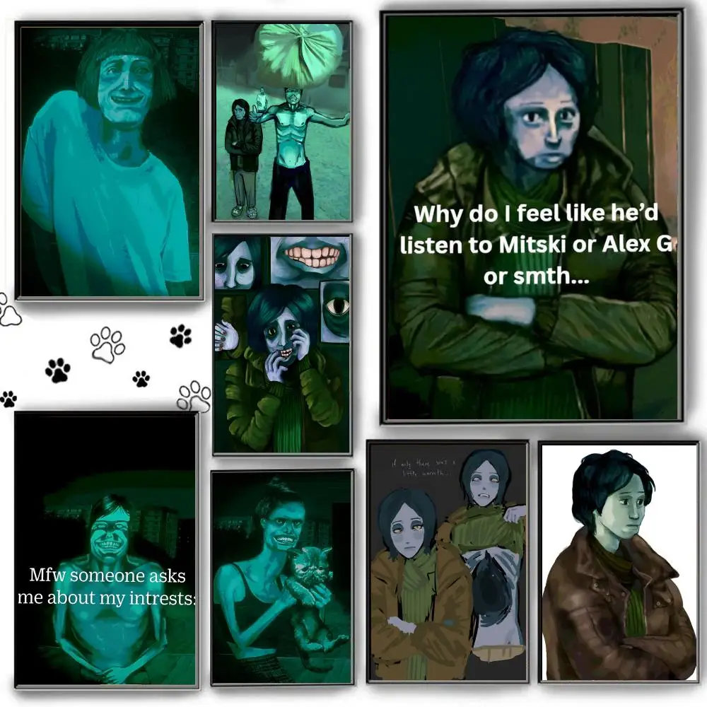 Honor Game N-No، أنا لست Human-MT ملصق قماش HD ملصق جدار الفن الداخلي المدخل ديكور المنزل عطلة