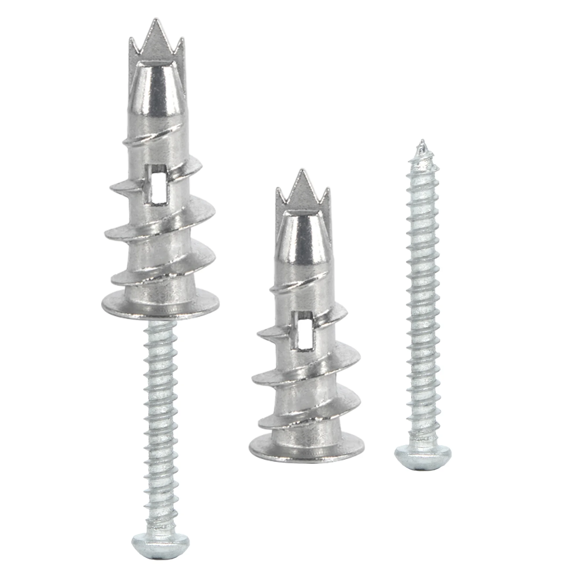 

40/80/120 шт. якорь для гипсокартона из цинкового сплава, самосверлящаяся заглушка для полых стен с резьбовым винтом, болт для гипсокартона