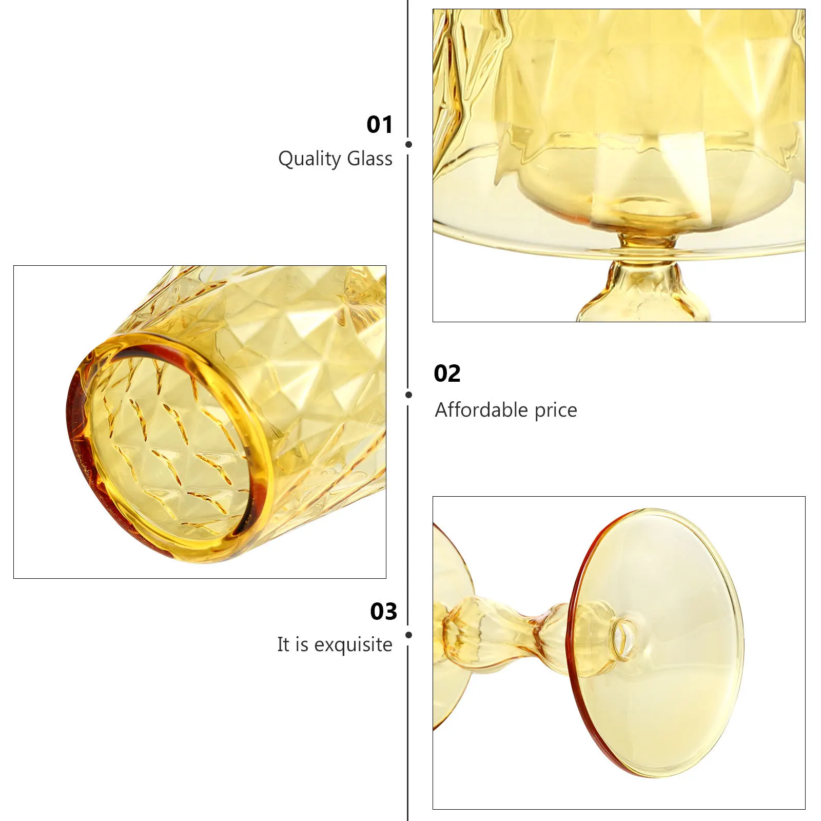 

Glass Candlestick Chic Simple Design Decorative Holder for Bedroom Living Room Office Household Stand