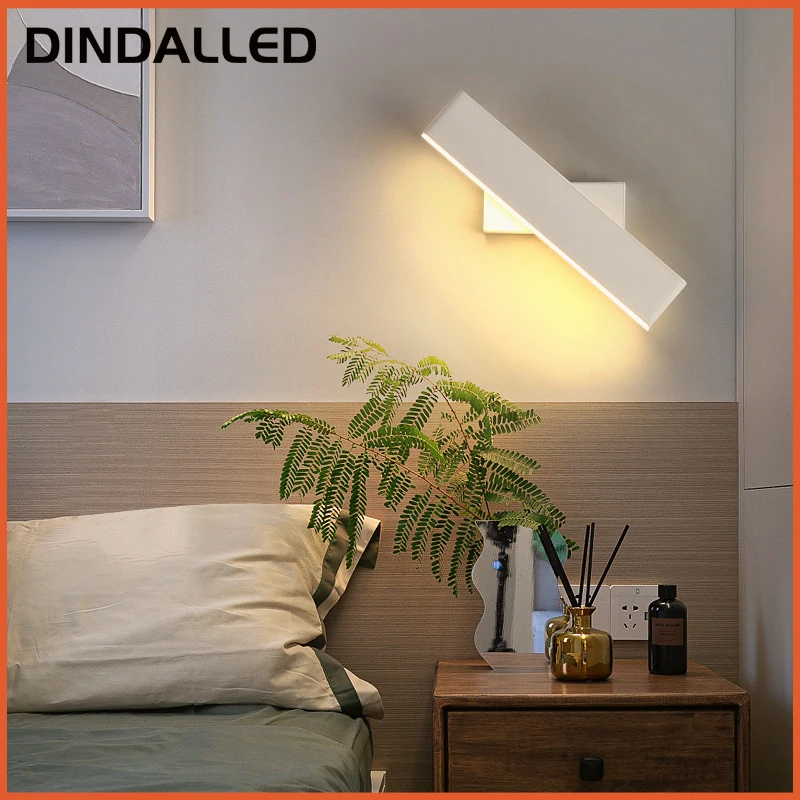 

Modern Rotatable LED Wall Lamp for Living Room Dining Bedroom Bedside Aluminum Indoor Wall Sconce Home Decor Lighting Fixture