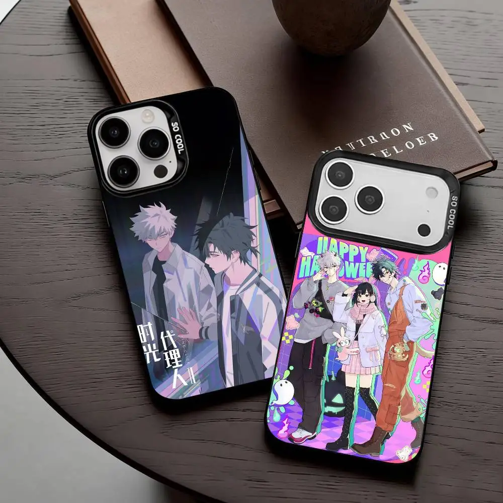 

L-Link C-Clicks Phone Case For iPhone17,16,15,14,13,12,11 Plus,Pro Max Black Candy Silver Plated Cover