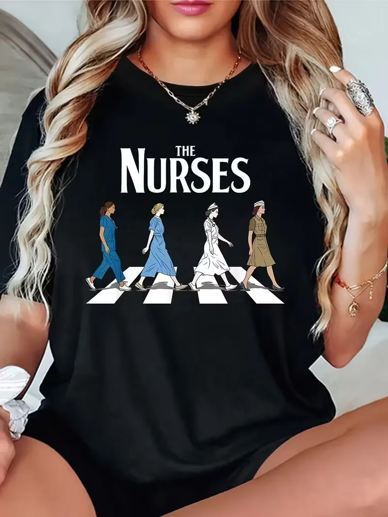 

2025 Новая повседневная рубашка унисекс с буквенным узором и принтом уличной моды, трендовая рубашка из чистого хлопка с короткими рукавами и круглым вырезом