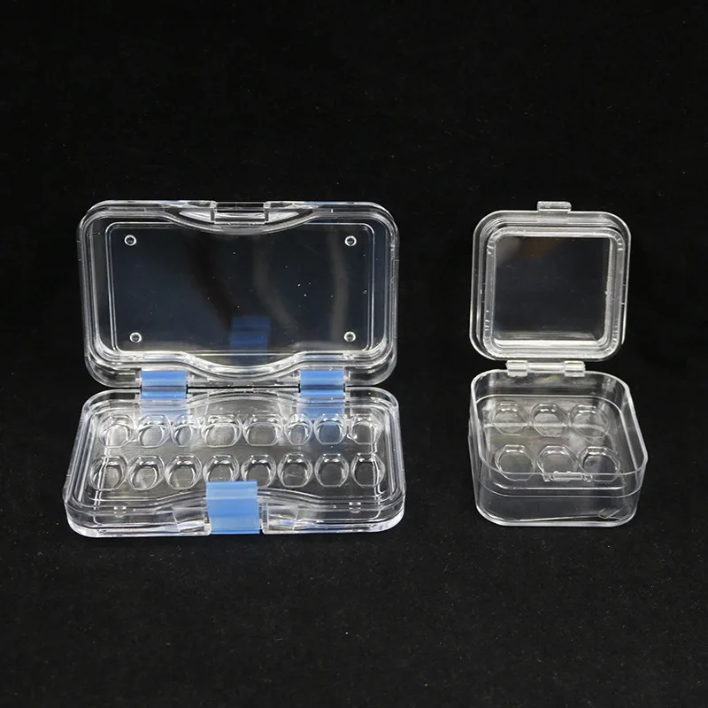 Dental Tooth Box With Film Denture Veneers Box With Membrane Denture Storage Box With Hole Teeth Case Dentistry Lab Material