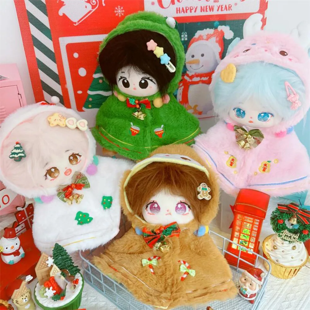 

Christmas Shawl 20CM Cotton Doll Clothes Plush Cloak Snowman Stuffed Doll Clothes Suit Outfit DIY Clothing Plush Toys Clothes