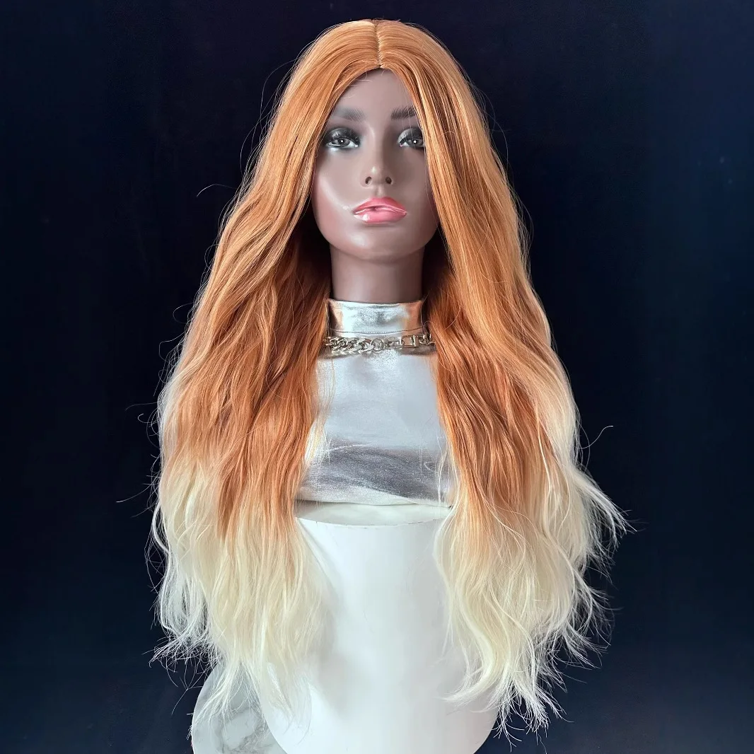 Y Demand Long Wave Wig Like Human Wigs For Black Women Natural Glueless Full Machine Made Hair