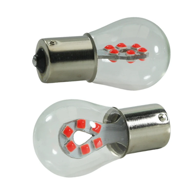 Luz interior de Lampara-Car, 1156 BA15S 1157 BAY15D, P21W, 12 V, 2W, Super 3030, lâmpada de sinalização automática, lâmpada de freio traseira, amarela, 12 V