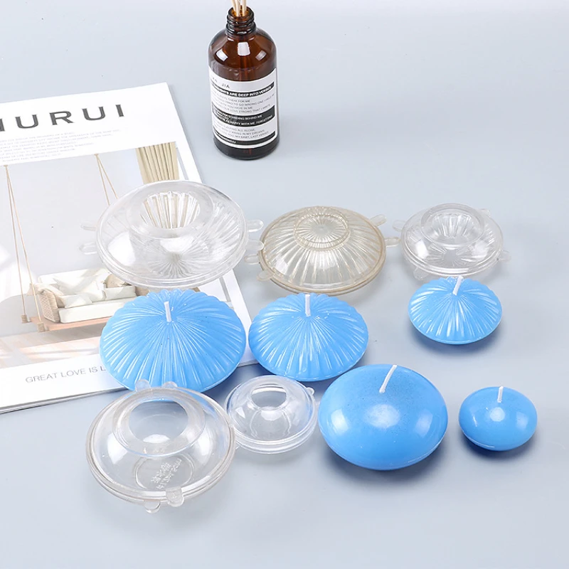 Floating Candle DIY Mold Striped Floating Candle Model Making Tool Elliptical Moulds DIY Handmade Candle Plastic Tool