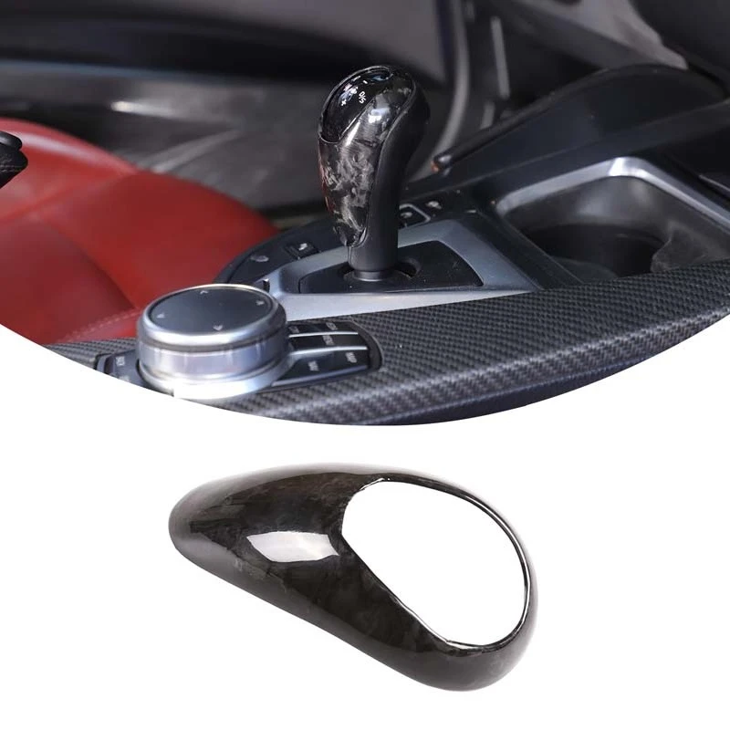 For BMW M2 F87 M3 F80 M4 F82 M5 F83 F10 F85 X5M F86 X6M F12 Real Carbon Car Gear Shift Shift Lever Decoration Gear Handle Cover 4