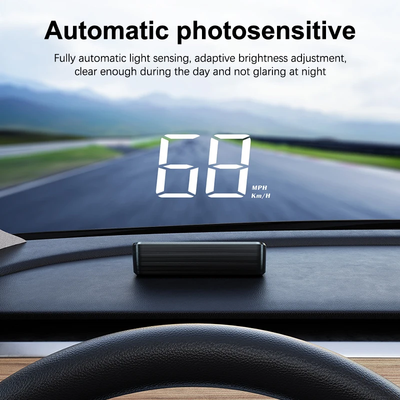 Car Speedometer HUD GPS Head Up Display Digital Speed Meter Windshield Projector for Vehicles Truck Auto Electronics Accessories