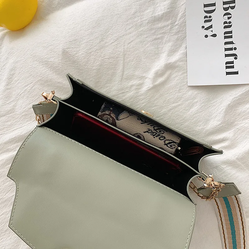 New Fashion Contrast Color Shoulder Bag for Women PU Leather Shoulder Messenger Bag Fashion Small Square Handbag Travel Purse