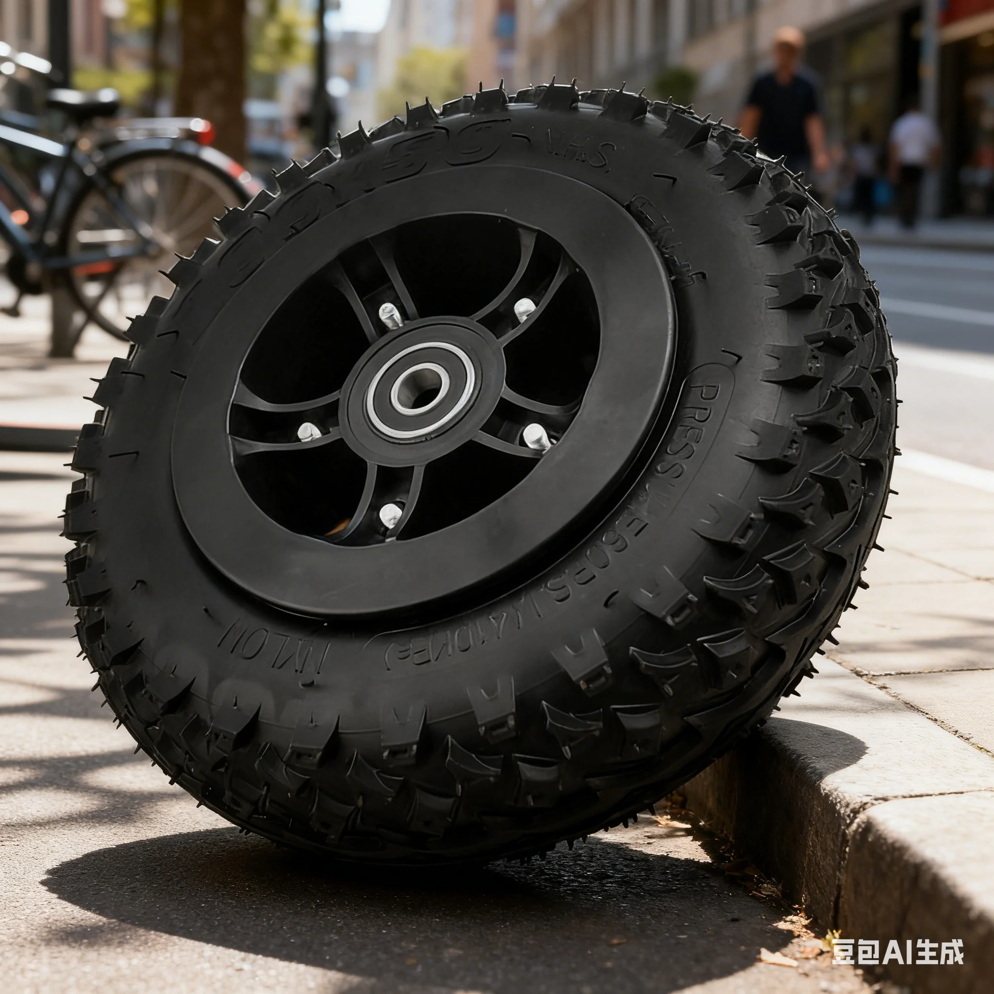 

1pc Scooter Off-road Wheel 200x50 Rubber Tire With Plastic Wheel Hub 8-inch Electric Skateboards Wheel Replace Accessories