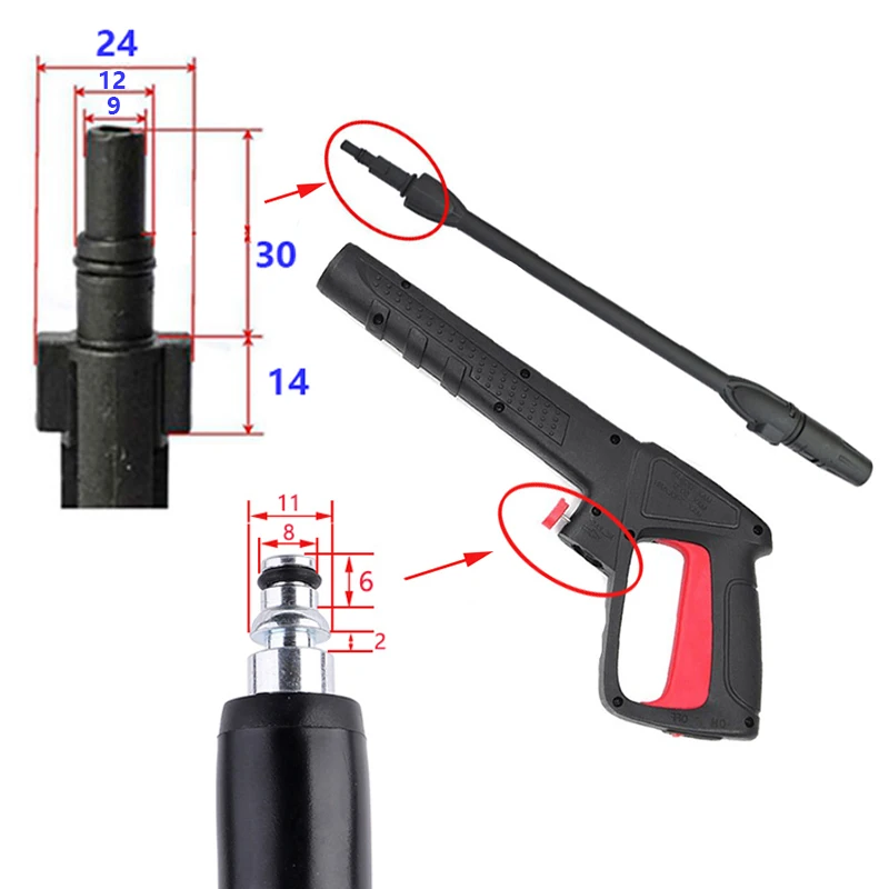 ジェット付き高圧洗浄機ガン,石鹸,ターボ噴霧器,エンボス加工用,青,黒のデカール,マキタ銃