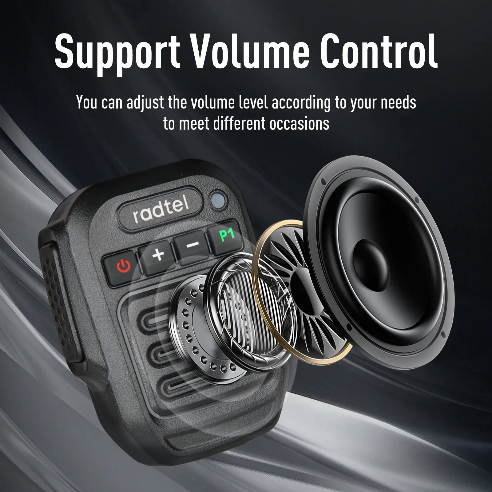 Two Way Radio Wireless Bluetooth Speaker Mic, Handheld Shoulder Microphone for Baofeng  Quansheng UV-K5 Radtel RT-470X RT-900