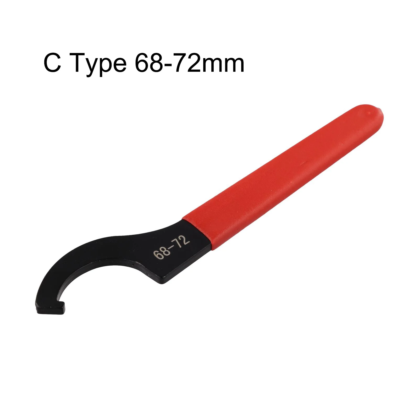 45-48HRC Hakenschlüssel mit rutschfestem Griff, schwarz oxidiert, für Rundmuttern, Typ C, 38-42 mm/45-52 mm/55-62 mm/68-72 mm Werkzeug – Detail 38