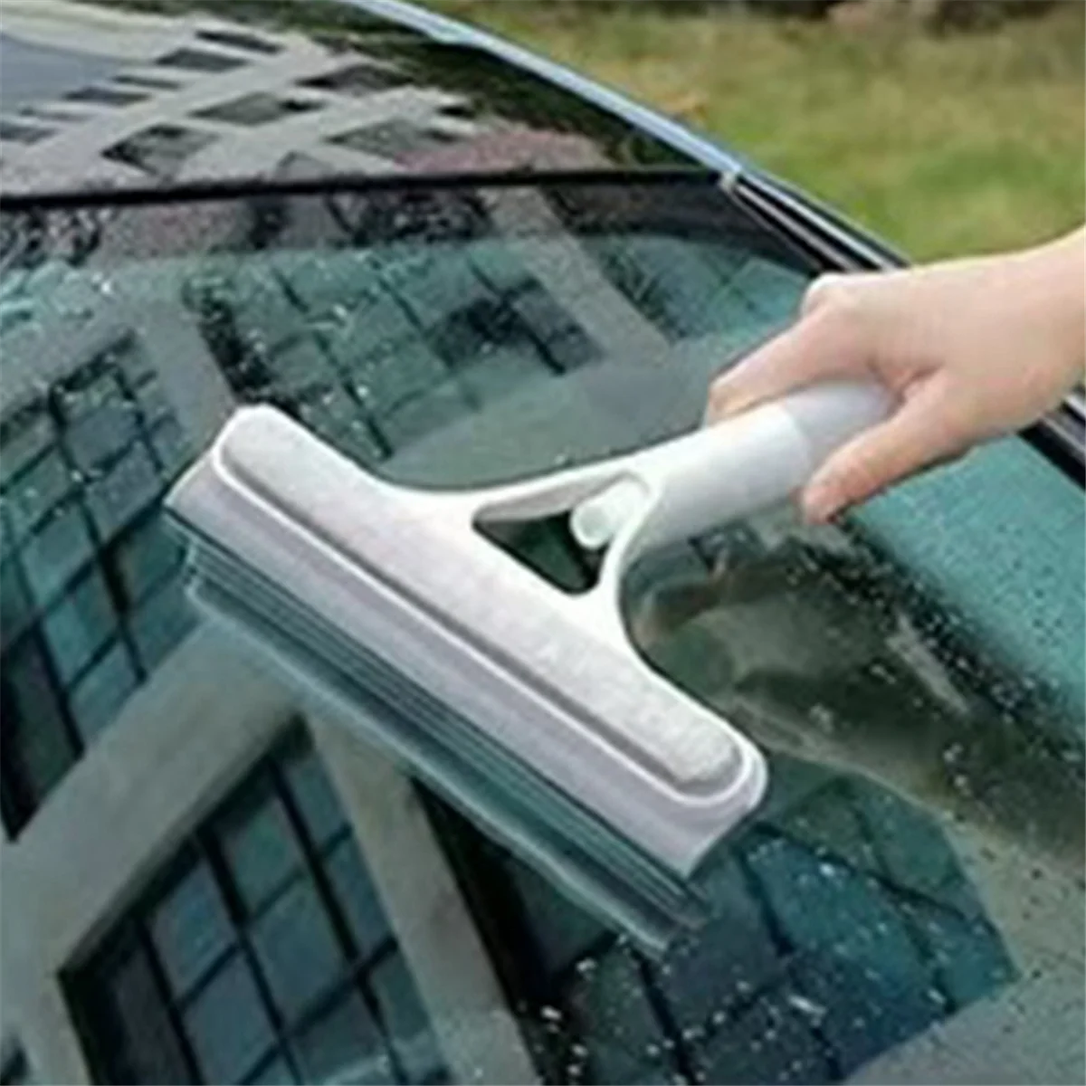 【今すぐ購入】スプレー内蔵3-in-1ガラスクリーニングワイパー、家庭-キッチン用両面ウィンドウブラシ