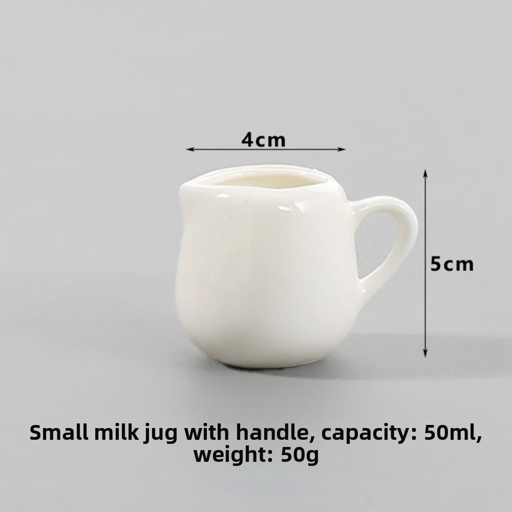 White Color Ceramics Seasoning Jar 1pc Single Unit Tableware Grade Ceramics Milk Pot Kitchen Tool Ceramics Sugar Bowl