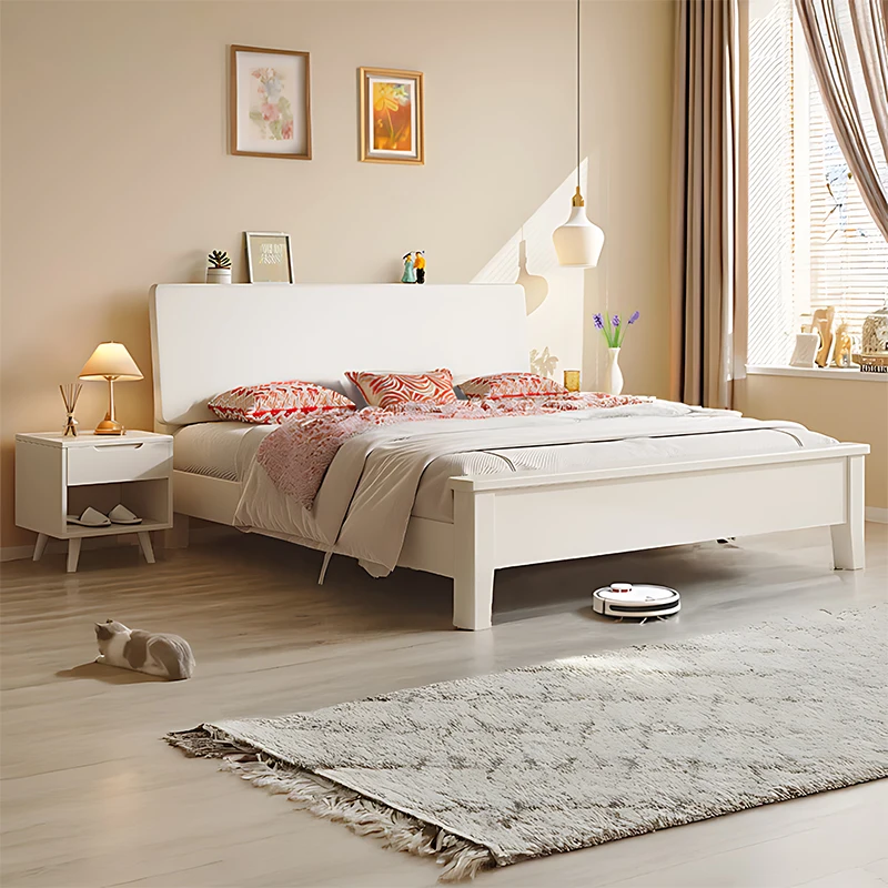 Simple Platform Bed Sun Mobile Safe Beauty Floor Bedroom Frame Queen Bed Children Modern Letto Matrimoniale Modern Furniture