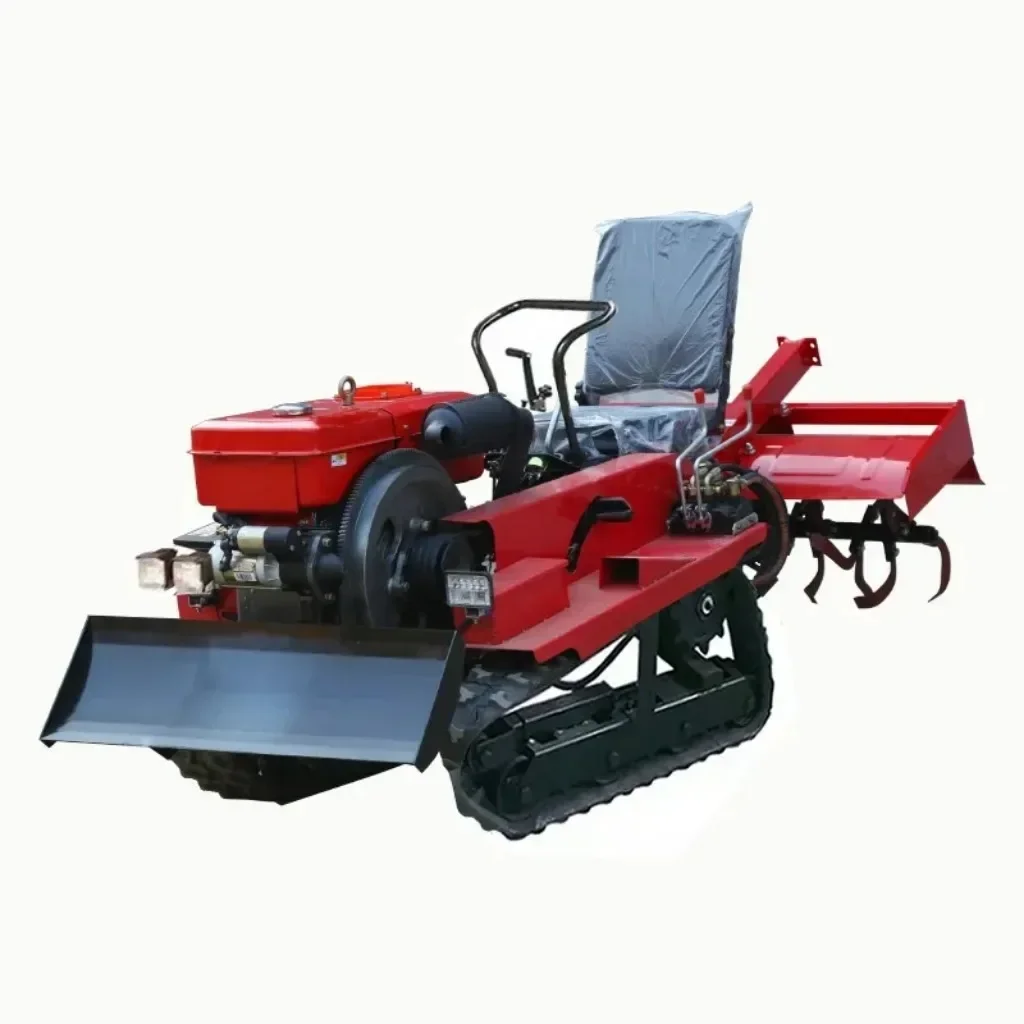 Hot Selling Agricultural Machinery, Small Rice Track Cultivator Equipment, Mini Track Tractor, 35 Horsepower Sowing Tool