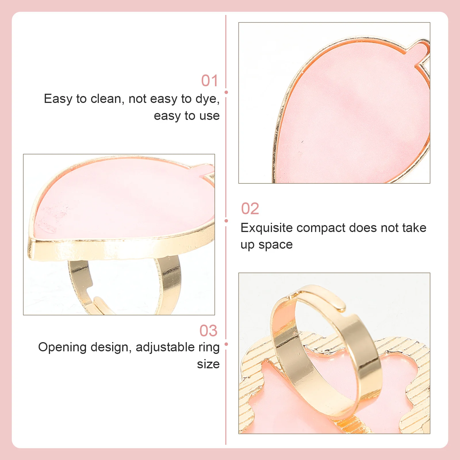 

20Pcs Premium Resin Nail Polish Ring Palettes Adjustable Size for Professional Manicure Lovers Nail Art Ring Palettes
