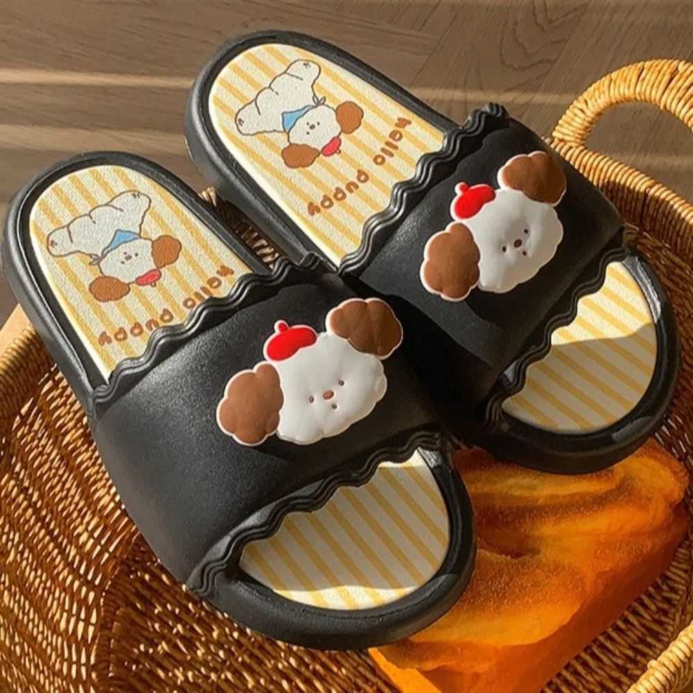 

Outer Wear Shoes Y2K Puppy Slippers Cartoon Dog Platform Women Cartoon Slippers Anti Slip EVA Thick Slides Sandals Homewear