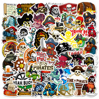 10/30/50PCS Pirate Cartoon Stickers Captain Graffiti Kids Toys Navigation Treasure Hunt Decals Luggage Cup Laptop Guitar Bike