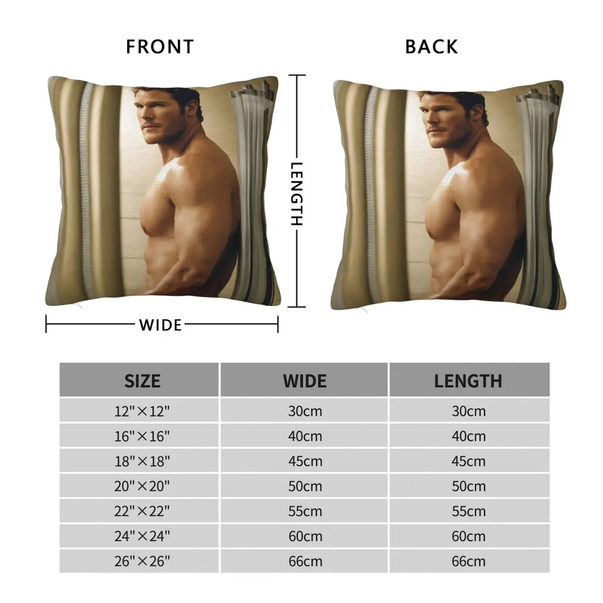 Chris Pratt Handsome Square Pillowcase Polyester Linen Velvet Pattern Zip Decorative Sofa Cushion Cover 45x45