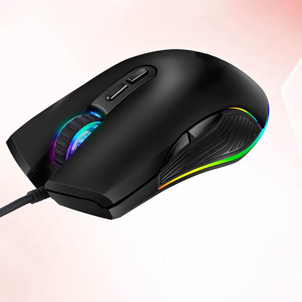 

Игровая мышь с RGB-подсветкой, USB, 7 кнопок, 4 уровня DPI (800-3200), эргономичный дизайн для ПК и ноутбуков, широкая совместимость