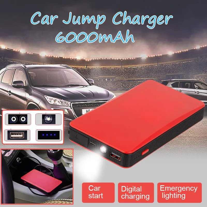 Car Emergency Start Lighter 12V 20000mA Power Bank in Car Ultra-thin Mini Portable Car Jump Starter Power Charger