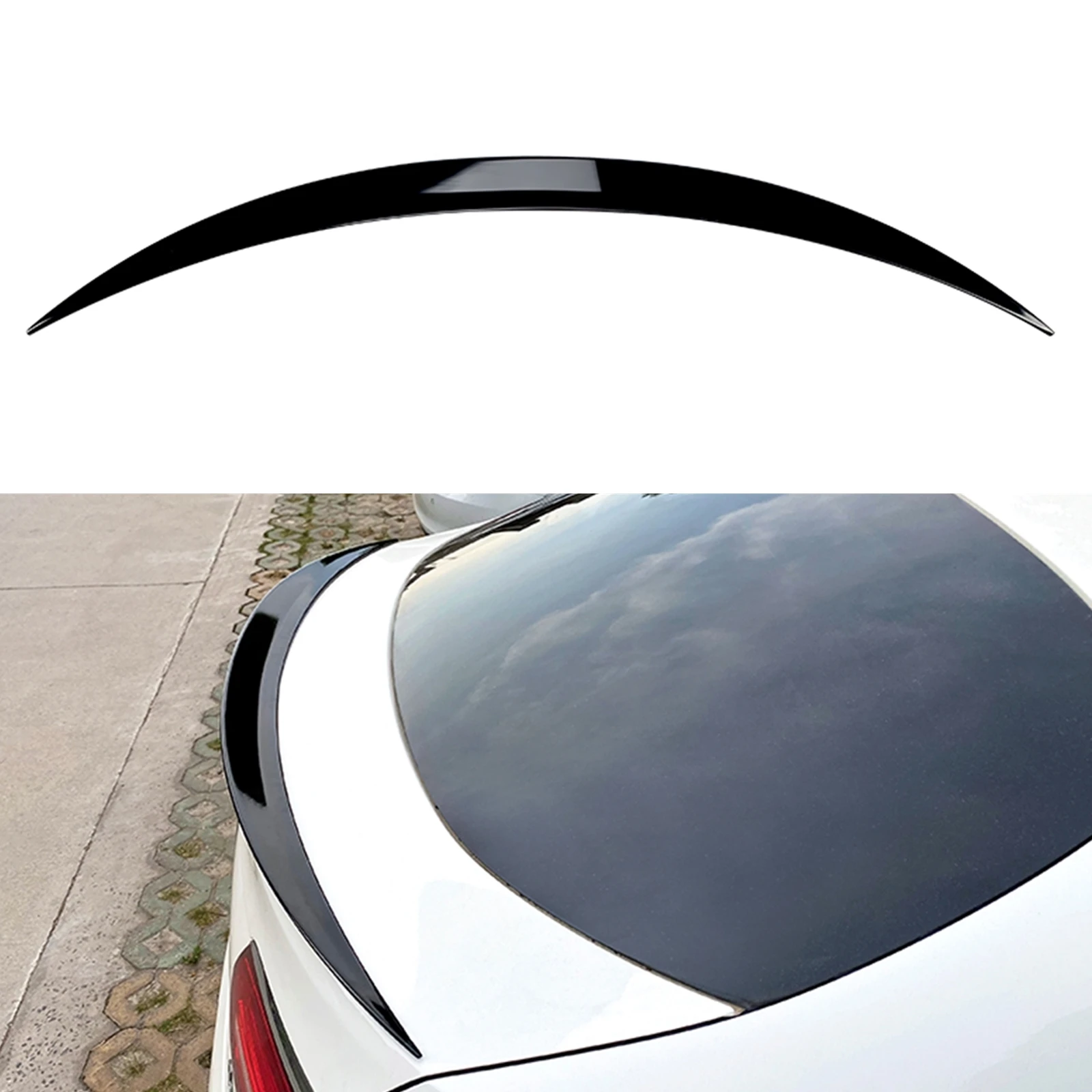 

Rear Trunk Lid Spoiler Wing For Mercedes Benz GLC Class Coupe C253 GLC260 GLC300 2016-2022 AMG Car Tail Tailgate Splitter Lip