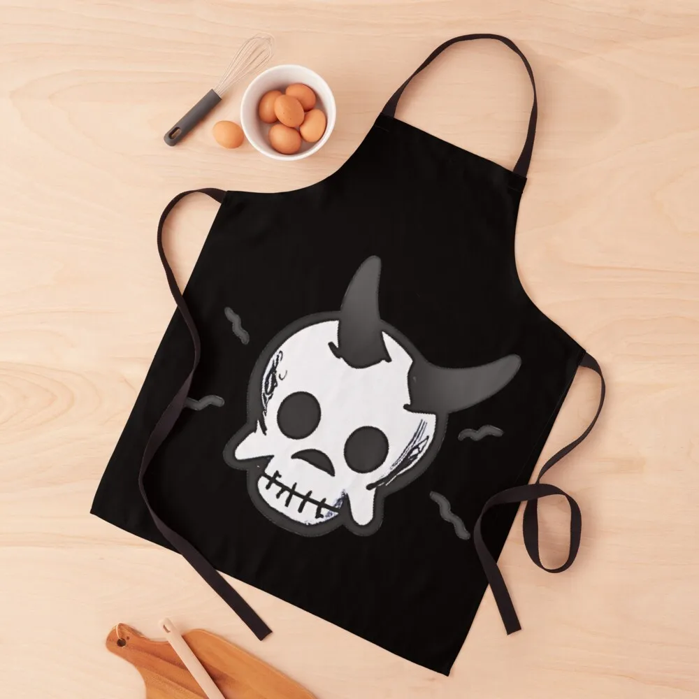 

Hand Devil Horns Funny Finger Metal Heavy Skull Cool Funny gifts for Halloween Skull Time Apron christmas 2025 For Women Apron